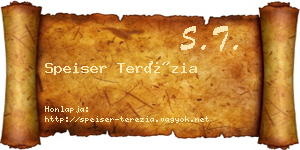 Speiser Terézia névjegykártya